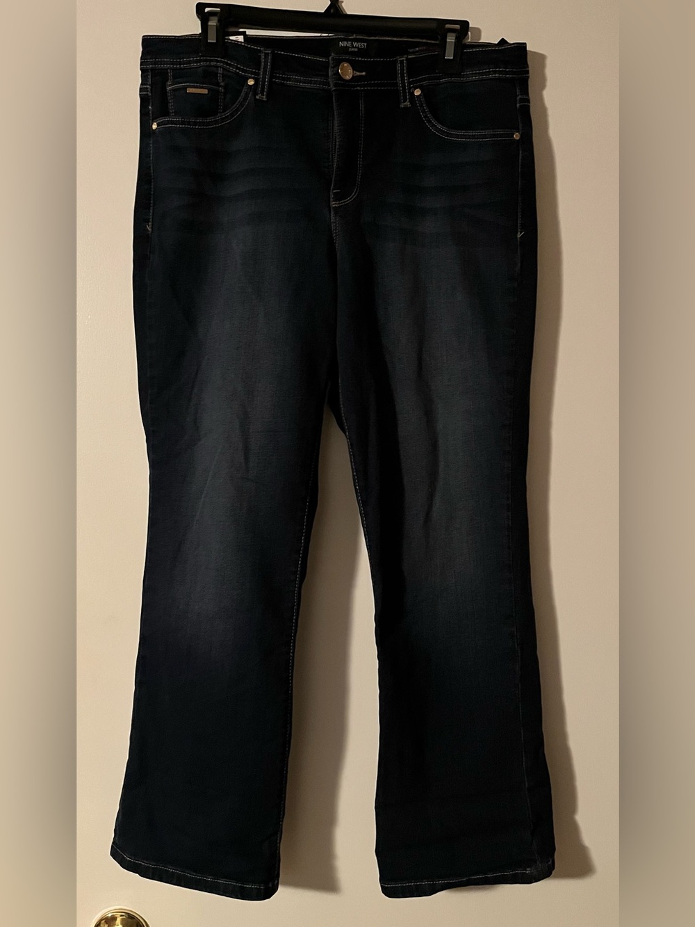 Nine West Dark Blue Jeans— Taylor Wide Cut Capri size 10